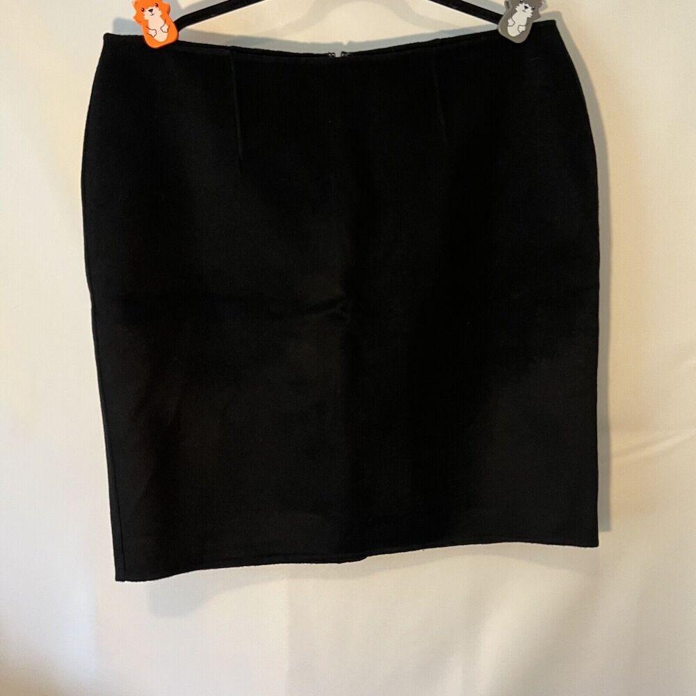 Talbots 90% Wool Blend Black Pencil Skirt Women's Size 16 Career modest